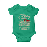 The 1st Amendment Defines Us The Second Defends Us Since 1791 Baby Onesie Vintage American Flag - Wonder Print Shop