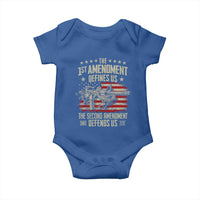 The 1st Amendment Defines Us The Second Defends Us Since 1791 Baby Onesie Vintage American Flag - Wonder Print Shop