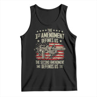 The 1st Amendment Defines Us The Second Defends Us Since 1791 Tank Top Vintage American Flag - Wonder Print Shop