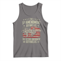 The 1st Amendment Defines Us The Second Defends Us Since 1791 Tank Top Vintage American Flag - Wonder Print Shop