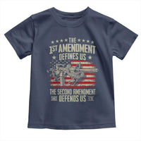 The 1st Amendment Defines Us The Second Defends Us Since 1791 Toddler T Shirt Vintage American Flag - Wonder Print Shop