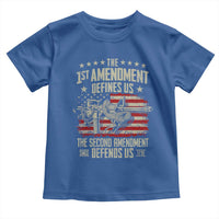 The 1st Amendment Defines Us The Second Defends Us Since 1791 Toddler T Shirt Vintage American Flag - Wonder Print Shop