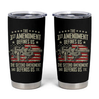 The 1st Amendment Defines Us The Second Defends Us Since 1791 Tumbler Cup Vintage American Flag - Wonder Print Shop