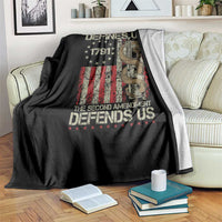 The First Amendment Defines Us The Second Defend Us Throw Blanket Vintage American Flag - Wonder Print Shop