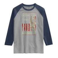The First Amendment Defines Us The Second Defend Us Raglan Shirt Vintage American Flag - Wonder Print Shop