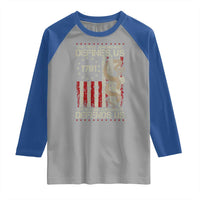 The First Amendment Defines Us The Second Defend Us Raglan Shirt Vintage American Flag - Wonder Print Shop