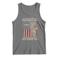 The First Amendment Defines Us The Second Defend Us Tank Top Vintage American Flag - Wonder Print Shop