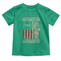 The First Amendment Defines Us The Second Defend Us Toddler T Shirt Vintage American Flag - Wonder Print Shop