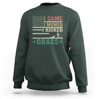 Funny I Came I Mowed I Kicked Grass Sweatshirt Lawn Mowing Gardener - Wonder Print Shop