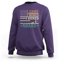 Funny I Came I Mowed I Kicked Grass Sweatshirt Lawn Mowing Gardener - Wonder Print Shop