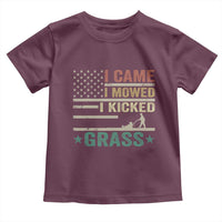 Funny I Came I Mowed I Kicked Grass Toddler T Shirt Lawn Mowing Gardener - Wonder Print Shop