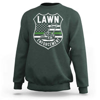 Funny Lawn Enforcement Sweatshirt Gardening Lawn Mower American Flag - Wonder Print Shop
