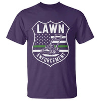 Funny Lawn Enforcement T Shirt Gardening Lawn Mower American Flag - Wonder Print Shop