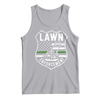 Funny Lawn Enforcement Tank Top Gardening Lawn Mower American Flag - Wonder Print Shop