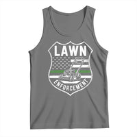 Funny Lawn Enforcement Tank Top Gardening Lawn Mower American Flag - Wonder Print Shop