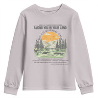 When A Foreigner Resides Among You In Your Land Do Not Mistreat Them Youth Sweatshirt Bible Verse - Wonder Print Shop