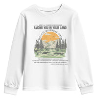 When A Foreigner Resides Among You In Your Land Do Not Mistreat Them Youth Sweatshirt Bible Verse - Wonder Print Shop