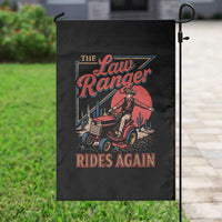 Funny The Lawn Ranger Rides Again Garden Flag Lawn Tractor Mowing Cowboy - Wonder Print Shop