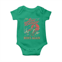 Funny The Lawn Ranger Rides Again Baby Onesie Lawn Tractor Mowing Cowboy - Wonder Print Shop