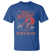 Funny The Lawn Ranger Rides Again T Shirt Lawn Tractor Mowing Cowboy - Wonder Print Shop