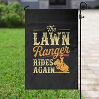 Funny The Lawn Ranger Rides Again Garden Flag Lawn Tractor Mowing Western Cowboy - Wonder Print Shop