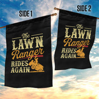 Funny The Lawn Ranger Rides Again Garden Flag Lawn Tractor Mowing Western Cowboy - Wonder Print Shop