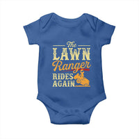 Funny The Lawn Ranger Rides Again Baby Onesie Lawn Tractor Mowing Western Cowboy - Wonder Print Shop