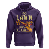 Funny The Lawn Ranger Rides Again Hoodie Lawn Tractor Mowing Western Cowboy - Wonder Print Shop