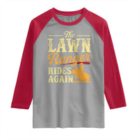 Funny The Lawn Ranger Rides Again Raglan Shirt Lawn Tractor Mowing Western Cowboy - Wonder Print Shop