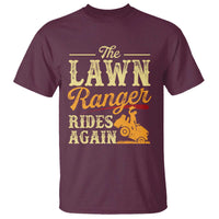 Funny The Lawn Ranger Rides Again T Shirt Lawn Tractor Mowing Western Cowboy - Wonder Print Shop