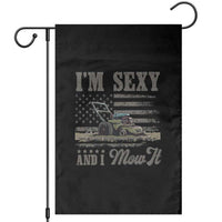 Funny I Am Sexy And I Mow It Garden Flag Gardening Lawn Mower American Flag Fathers Day - Wonder Print Shop