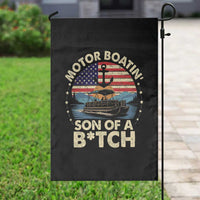 Funny Motor Boat Captain Garden Flag Motor Boatin' Son Of A Bitch American Flag - Wonder Print Shop