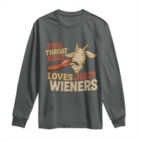 Funny This Throat Goat Loves Juicy Wieners Long Sleeve Shirt Adult Jokes - Wonder Print Shop
