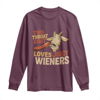 Funny This Throat Goat Loves Juicy Wieners Long Sleeve Shirt Adult Jokes - Wonder Print Shop