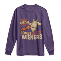 Funny This Throat Goat Loves Juicy Wieners Long Sleeve Shirt Adult Jokes - Wonder Print Shop