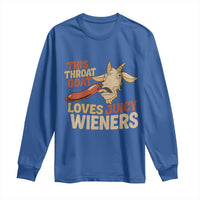 Funny This Throat Goat Loves Juicy Wieners Long Sleeve Shirt Adult Jokes - Wonder Print Shop
