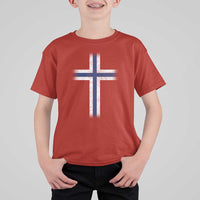 Norway Flag Distressed Nordic Symbol Norwegian Fans T Shirt For Kid
