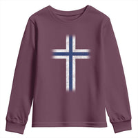 Norway Flag Distressed Nordic Symbol Norwegian Fans Youth Sweatshirt