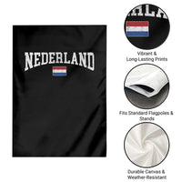Nederland Sports Throwback Design Garden Flag Vintage Dutch Holland Flag Soccer Jersey Style