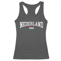 Nederland Sports Throwback Design Racerback Tank Top Vintage Dutch Holland Flag Soccer Jersey Style