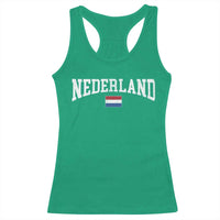 Nederland Sports Throwback Design Racerback Tank Top Vintage Dutch Holland Flag Soccer Jersey Style
