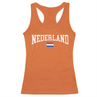 Nederland Sports Throwback Design Racerback Tank Top Vintage Dutch Holland Flag Soccer Jersey Style
