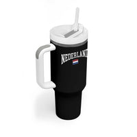 Nederland Sports Throwback Design Tumbler With Handle Vintage Dutch Holland Flag Soccer Jersey Style