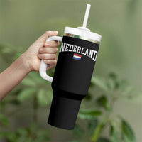 Nederland Sports Throwback Design Tumbler With Handle Vintage Dutch Holland Flag Soccer Jersey Style