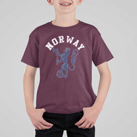 Norway Norwegian Lion Athletic Sports Jersey Style T Shirt For Kid
