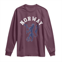 Norway Norwegian Lion Athletic Sports Jersey Style Long Sleeve Shirt