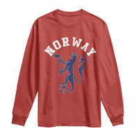 Norway Norwegian Lion Athletic Sports Jersey Style Long Sleeve Shirt