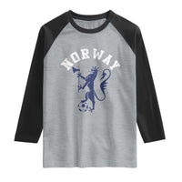 Norway Norwegian Lion Athletic Sports Jersey Style Raglan Shirt