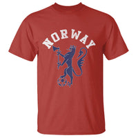 Norway Norwegian Lion Athletic Sports Jersey Style T Shirt