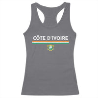 Côte D'ivoire Elephant Sporty Ivory Coast Flag Racerback Tank Top
